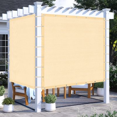 KANAGAWA 90% Pergola Shade Cloth 12'X20' Outdoor Sun Shade Cover Canopy with Grommets KWGN02 UV Block Privacy Screen for Patio and Outdoor (Customized Available), Wheat