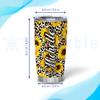 Hyturtle Personalized Gifts For Leopard Lover - Birthday Christmas - Leopard Print With Sunflower Stainless Steel Tumbler 20oz With Straw Lid - Cheetah Lover Gifts For Her Women Girl Daughter Friend view 4