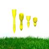 GOLDWOLF Designer Golf Tees: Grip The Ground, Do Not Fly, Unbreakable, Outlasting, Non-littering, Non-Time-Wasting (2 Tulip & 2 Rivet, Yellow) view 1