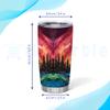 Hyturtle Personalized Gifts For Northern Lights Lover - Aurora Rainbow Skyline Prints Customized Name Stainless Steel Tumbler 20 oz With Lid - Idea Gifts For Women, Girl, Kids On Birthday, Christmas view 3