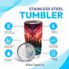 Hyturtle Personalized Gifts For Northern Lights Lover - Aurora Rainbow Skyline Prints Customized Name Stainless Steel Tumbler 20 oz With Lid - Idea Gifts For Women, Girl, Kids On Birthday, Christmas view 4