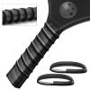 2-Packs Pickleball Paddle Grip Tape with Raised Ridge, Replacement Pickleball Overgrip Wrap for Sweat Absorption&Anti-Slip, Universal Pickle Ball Sport Accessories (Black) view 1