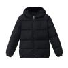 Toddler Kids Boys Girls Winter Warm Jacket Outerwear Solid Coats Hooded Down Fill Outwear Baby (Black, 3-4 Years) view 1
