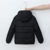 Toddler Kids Boys Girls Winter Warm Jacket Outerwear Solid Coats Hooded Down Fill Outwear Baby (Black, 3-4 Years) view 3
