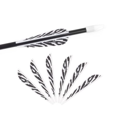 3 Inch Arrow Fletching Vanes Plastic Feather for DIY Archery Hunting Targeting Arrows(Pack of 50)