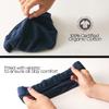 CHARM Organic Cotton Headband Pre-Tied Bandana - Mens Womens Hairband Chemo Head Bands Black M view 2