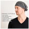 CHARM Organic Cotton Headband Pre-Tied Bandana - Mens Womens Hairband Chemo Head Bands Black M view 4
