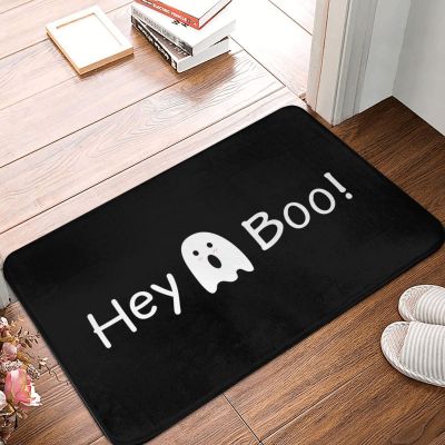 Fall Welcome Mats Outdoor Halloween Hey Boo Doormat Anti Slip Mat Gift for Husband (Size : 65X90CM)