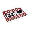 Dsoluuing Welcome-Ish Front Door Sign Beware of Turkey Doormat Farmhouse Front Door Mat Summer Outdoor Mat (Size : 65X90CM) view 2
