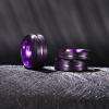 King Will 8mm Black Tungsten Rings for Men Women Mens Two Tone Wedding Band Cool Engagement Ring Centre Grooved Lines Beveled Edges Matte Brushed Comfort Fit Durable, Purple Size 10.5 view 3