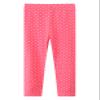 KISSOURBABY Girls Toddlers Leggings Fashion Stretch Pants Comfortable Bottoms,Rose Dots,7T