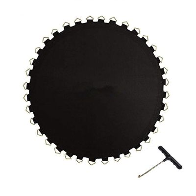 JIUYEKEW 10FT Round Replacement Trampoline Mat, Waterproof Trampoline Jumping Pad Using 5.5inch Springs, Trampoline Floor Mat with 54/56/60/64 Buckles (10FT/64 Buckles)