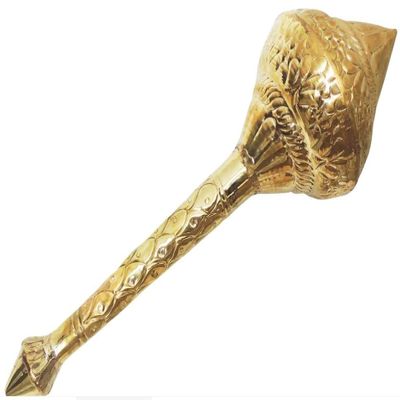 RSGM 9 Inch Pure Brass Hanuman sota,Hanuman Gada Gold Color for Puja