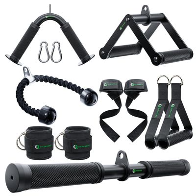 QPARVERS Cable Machine Attachment LAT Pulldown Attachments Cable Machine Accessories for Home Gym