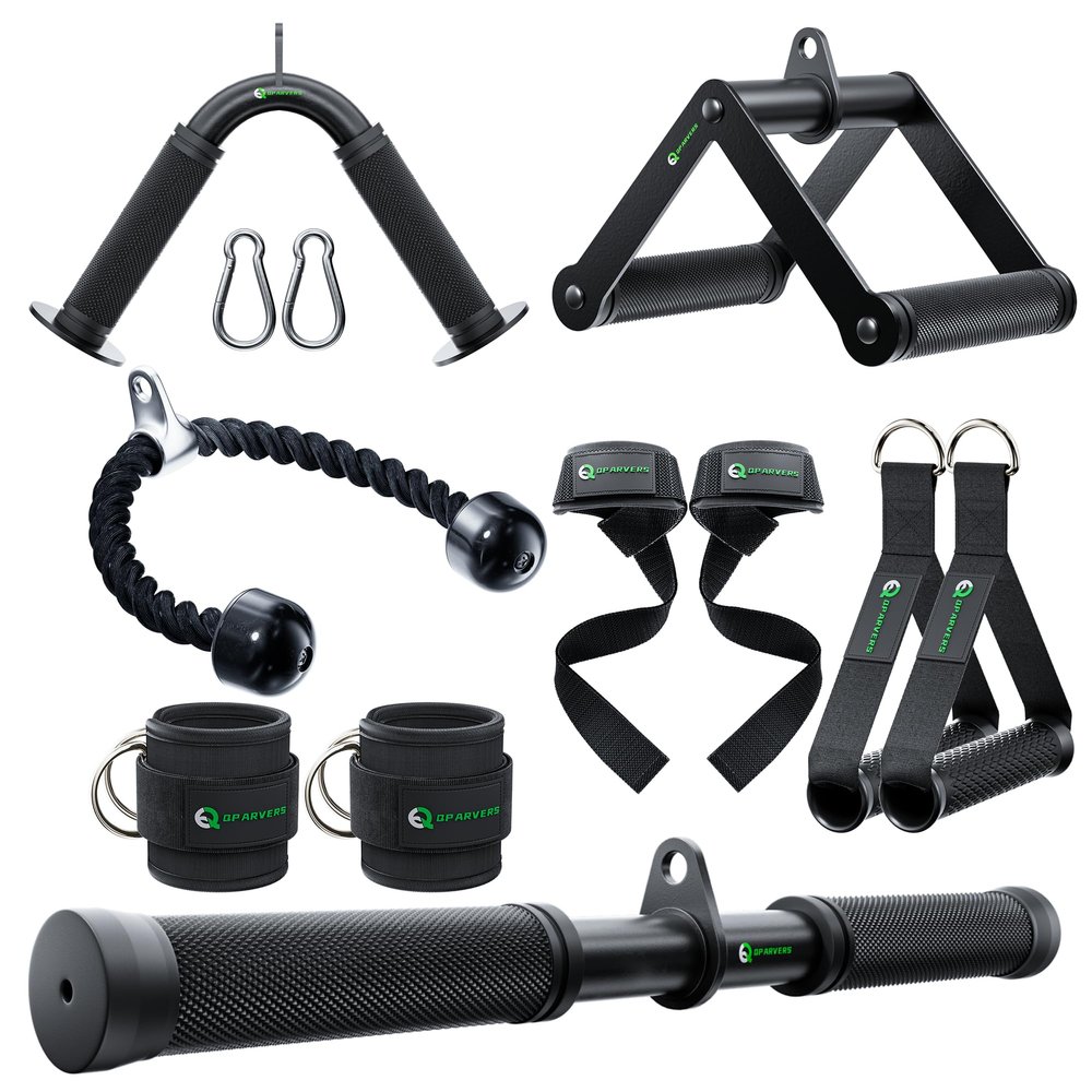 QPARVERS Cable Machine Attachment LAT Pulldown Attachments Cable Machine Accessories for Home Gym