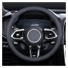 FUERU Car Steering Wheel Cover Set Universal Car Steering Wheel Cover Genuine Leather Sweat Absorption Breathable Fashion Car Interior (Color : 2#) view 1