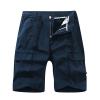 Chino Shorts Mens Shorts 7 Inch Inseam Stretch Waist Drawstring Cargo Shorts Ultimate Comfort Linen Short with Pockets Outdoor Dark Blue 4X view 1
