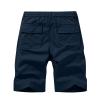 Chino Shorts Mens Shorts 7 Inch Inseam Stretch Waist Drawstring Cargo Shorts Ultimate Comfort Linen Short with Pockets Outdoor Dark Blue 4X view 2