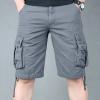 Boy Shorts Mens Work Cargo Shorts 7 Inch Inseam Elastic Waist Linen Shorts With Pockets Standard and Big & Tall Summer Short Gray 4X view 2