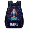Fovanxixi Custom Galaxy Planet Rocket Backpack for Kids Boys Girls Personalized Name Text Children Backpack School Bag Customized Daypack Schoolbag for Student Bookbag view 1