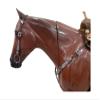 MOUSM 100% Real Geunine Attractive Argentina Cow Leather Western Horse Bridle Headstall Breast Collar Set(Brown) view 3