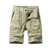 6 Inch Inseam Shorts Men Big and Tall Cargo Shorts for Men Elastic Waist Drawstring Cotton Linen Shorts with Pockets Summer Beach Shorts Khaki 5X view 1