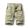 6 Inch Inseam Shorts Men Big and Tall Cargo Shorts for Men Elastic Waist Drawstring Cotton Linen Shorts with Pockets Summer Beach Shorts Khaki 5X view 2