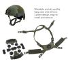 Helmet Dial Suspension System, Adjustable Helmet Padding Set with Sponge Chin Strap Compatible with Fast MICH Helmet (Army Green Sponge) view 4