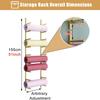 Katzowen Large Home Gym Yoga Mat Holder Rack for Wall Mount Foam Roller Storage Display Stand, Metal Yoga Mat Organizer with 9 Shelf view 2