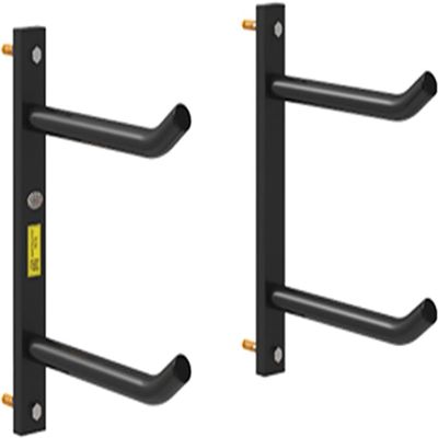 Katzowen Black Metal Home Gym Yoga Mat Organizer Holder Heavy Duty Wall Mount Storage Rack for Yoga Mat/Foam Roller/Resistance Bands/Yoga Tiles (Color : 2 Tier)