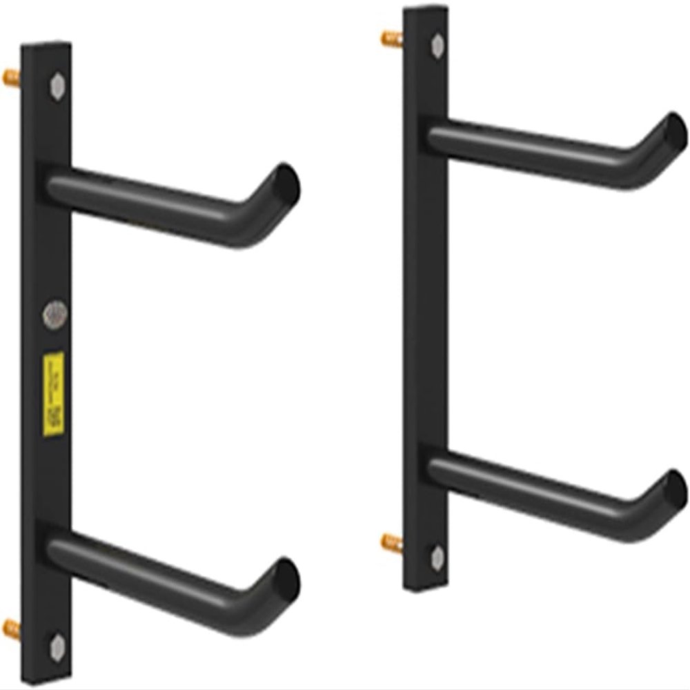 Katzowen Black Metal Home Gym Yoga Mat Organizer Holder Heavy Duty Wall Mount Storage Rack for Yoga Mat/Foam Roller/Resistance Bands/Yoga Tiles (Color : 2 Tier)