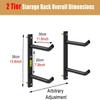 Katzowen Black Metal Home Gym Yoga Mat Organizer Holder Heavy Duty Wall Mount Storage Rack for Yoga Mat/Foam Roller/Resistance Bands/Yoga Tiles (Color : 2 Tier) view 2