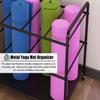 Katzowen Extra Large Yoga Mat Storage Rack Cart, Floor Stand Storage Shelf with Wheels, Metal Foam Rollers Holder Organizer for Home Gym Studio Office view 4