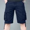 Men's Golf Shorts Mens Work Cargo Shorts 7 Inch Inseam Elastic Waist Linen Shorts with Pockets Standard and Big & Tall Summer Short Navy 5X view 2