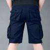 Men's Golf Shorts Mens Work Cargo Shorts 7 Inch Inseam Elastic Waist Linen Shorts with Pockets Standard and Big & Tall Summer Short Navy 5X view 3
