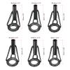 PATIKIL 3.0-4.0mm Fishing Rod Tip Repair Kit, 6pcs Stainless Steel Pole Ring Guide Replacement for Saltwater Freshwater Fishing, Black view 2