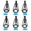 PATIKIL 3.0-4.0mm Fishing Rod Tip Repair Kit, 6pcs Stainless Steel Pole Ring Guide Replacement for Saltwater Freshwater Fishing, Black view 3