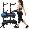 Katzowen Black Metal Home Gym Yoga Mat Organizer Holder Heavy Duty Wall Mount Storage Rack for Yoga Mat/Foam Roller/Resistance Bands/Yoga Tiles (Color : 4 Tier) view 1