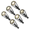 PATIKIL 3.0-4.0mm Fishing Rod Tip Repair Kit, 6pcs Stainless Steel Pole Ring Guide Replacement for Saltwater Freshwater Fishing, Golden view 1