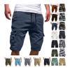 Black Cargos Chino Shorts Sport Trousers Loose Fit Casual Shorts Contrast Loose Fit Casual Shorts Gerade Hosen Woven Regular Kurz Cargo Pants Cargo Pants Persnlichkeit Mens Construction Work Pants view 1