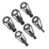 PATIKIL 2-6mm Fishing Rod Tip Repair Kit, 6pcs Stainless Steel Pole Ring Guide Replacement for Saltwater Freshwater Fishing, Black view 1