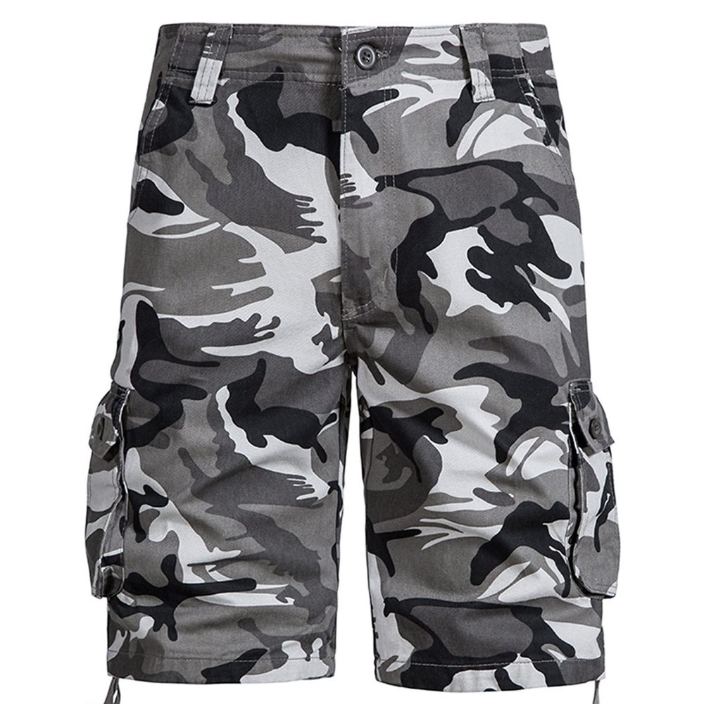 Linen Shorts for Men Casual Knee Length Shorts Above Knee Yoga Shorts Army Tarnung Shorts Workout Active Wear Shorts Gerade Cargohose Konische Hosen Cargo Black Pants for Men