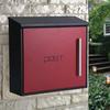 Suggestion Box Mailbox Complaint Suggestion Box Stainless Steel Mailbox,Outdoor Letter Box,Letter Box Modern Creative Villa Inbox Suggestion Box Black Drop Box (Color : Red) view 2