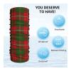Yssammns Men's Neck Protector Mask, Hay Tartan red Green Plaid Multifunctional Sports Bandana UV Protection Face Mask for Outdoor view 4