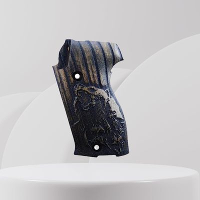 Tacticalmakgrips Compatible with Swiss-Made P220 Ergonomic Performance Durable Precision Panels Walnut Wood Gold Metal Heel Mag Release (Does Not Fit SIG P220 USA) (Vari 4)