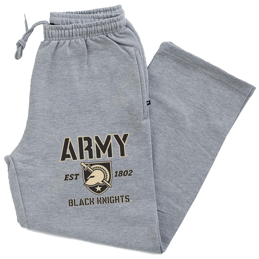 CornBorn Army Sweatpants - Premium Fleece Army West Point Established 1802 - Gray - Small