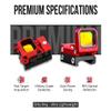 GOTICAL CNC-Machined Fiber Optic Set Front & Rear Handgun Sights for Glock Pistols Standard Models (Red Foldable Sight.) view 3
