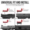 GOTICAL CNC-Machined Fiber Optic Set Front & Rear Handgun Sights for Glock Pistols Standard Models (Red Foldable Sight.) view 4