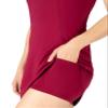 90 Degree By Reflex Airlux Courtside Utility Dress with Built-in Bra - Beet Red - Large view 2