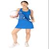 90 Degree By Reflex Airlux Courtside Utility Dress with Built-in Bra - Strong Blue - Large view 4